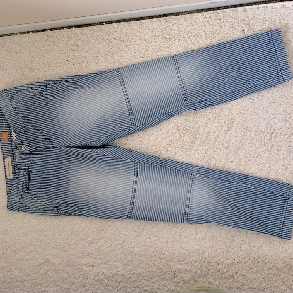 Pilcro and the Letterpress Pinstriped denim